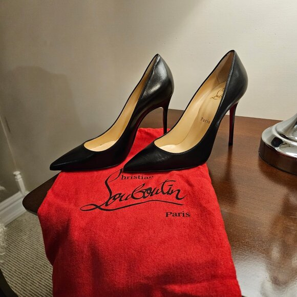 Christian Louboutin Decollete 554 100 Nappa Shiny Black Pumps – Size 37 - Picture 9 of 12